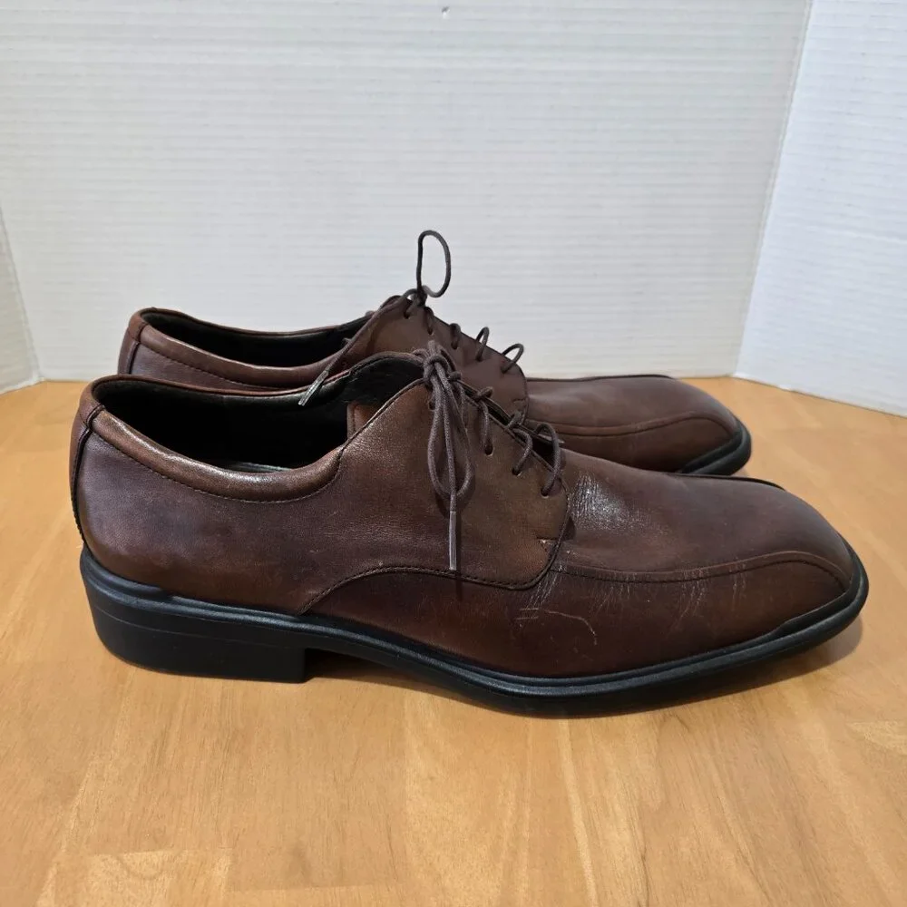 Rockport Men's Leather Lace Up Oxford Shoes Slip‎ Resistant Brown Size 13M
